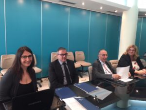 La presentazione dei servizi  Ascom per Expo. Da sinistra: Stefania Pendezza, Oscar Fusini, Luigi Trigona, Daniela Nezosi