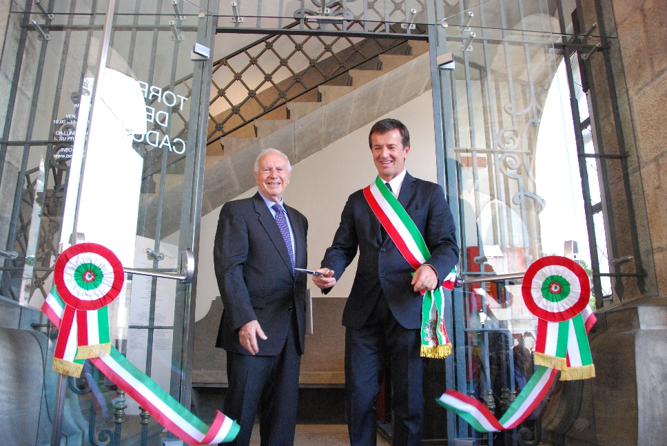 Restauro della Torre dei Caduti / Zanetti: “Ecco perché è importante avere una banca con sede a Bergamo”