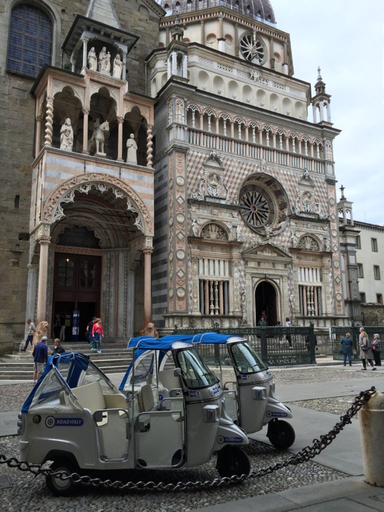 Road Italy in piazza Duomo - Bergamo