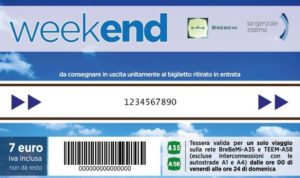 brebemi tessera weekend