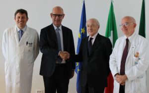 Da sinistra Andrea Gianatti, Peter Assembergs, Miro Radici e Roberto Labianca 