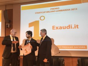 Stefano Vismara - Exaudi.it - premiato Start Cup Milano Lombardia