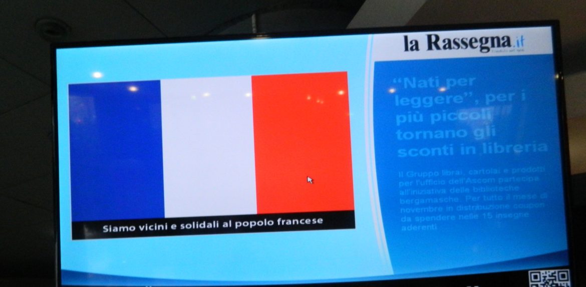 Solidarietà a Parigi, l’Ascom invita i negozi ad esporre il tricolore francese