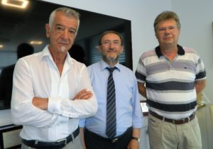 Il presidente della Masec, Paolo Malvestiti (al centro) con i nuovi consiglieri Diego Pedrali (a sinistra) e Giuseppe Betti