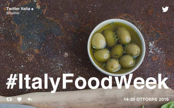 Cibo, con #ItalyFoodWeek una settimana di conversazioni su Twitter