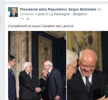 Persico, anche il presidente della Repubblica condivide il post della Rassegna.it