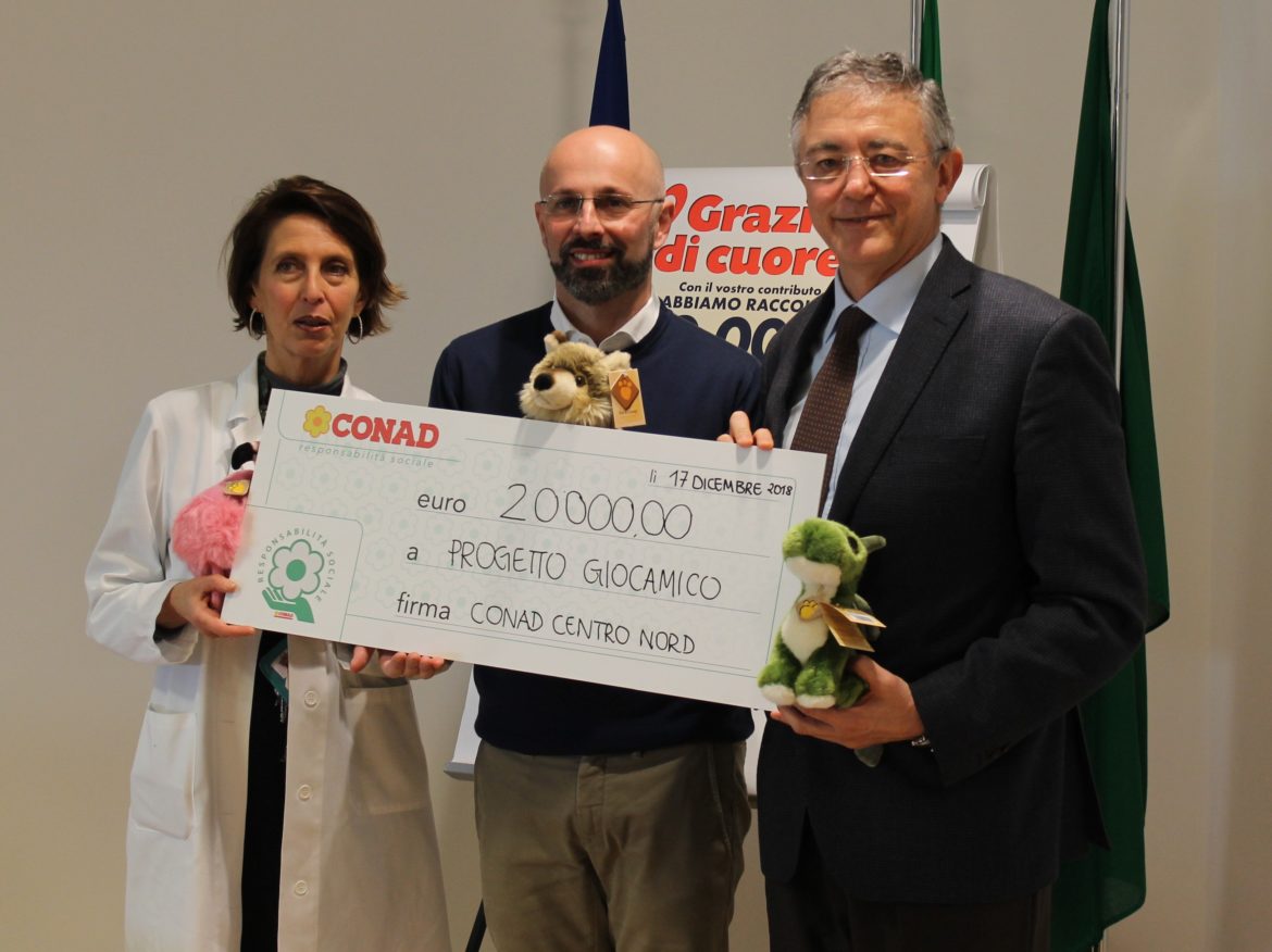 Grazie ai SuperCoccolosi donati 20 mila euro a sostegno del progetto Giocamico dell’Ospedale di Bergamo
