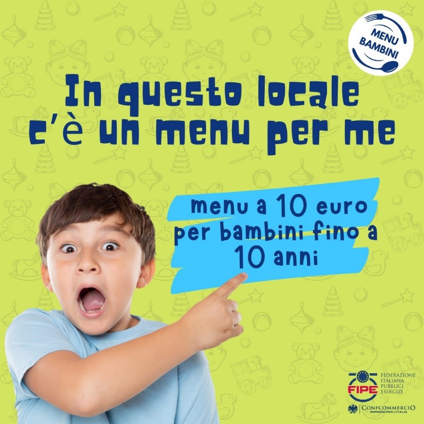Ristoranti e pizzerie, menù per bambini anti-inflazione a 10 euro